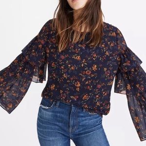 Madewell Ruffle Sleeve Top